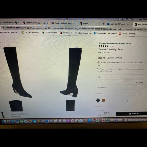 Sam Edelman Sulema Black Knee High Boot - Picture 2 of 2